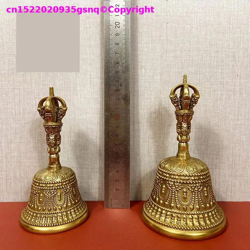 Copper vajra bell For temple Master monk Buddhist Supplies Buddhist Tantric Artifacts ritual implements Subduing demons