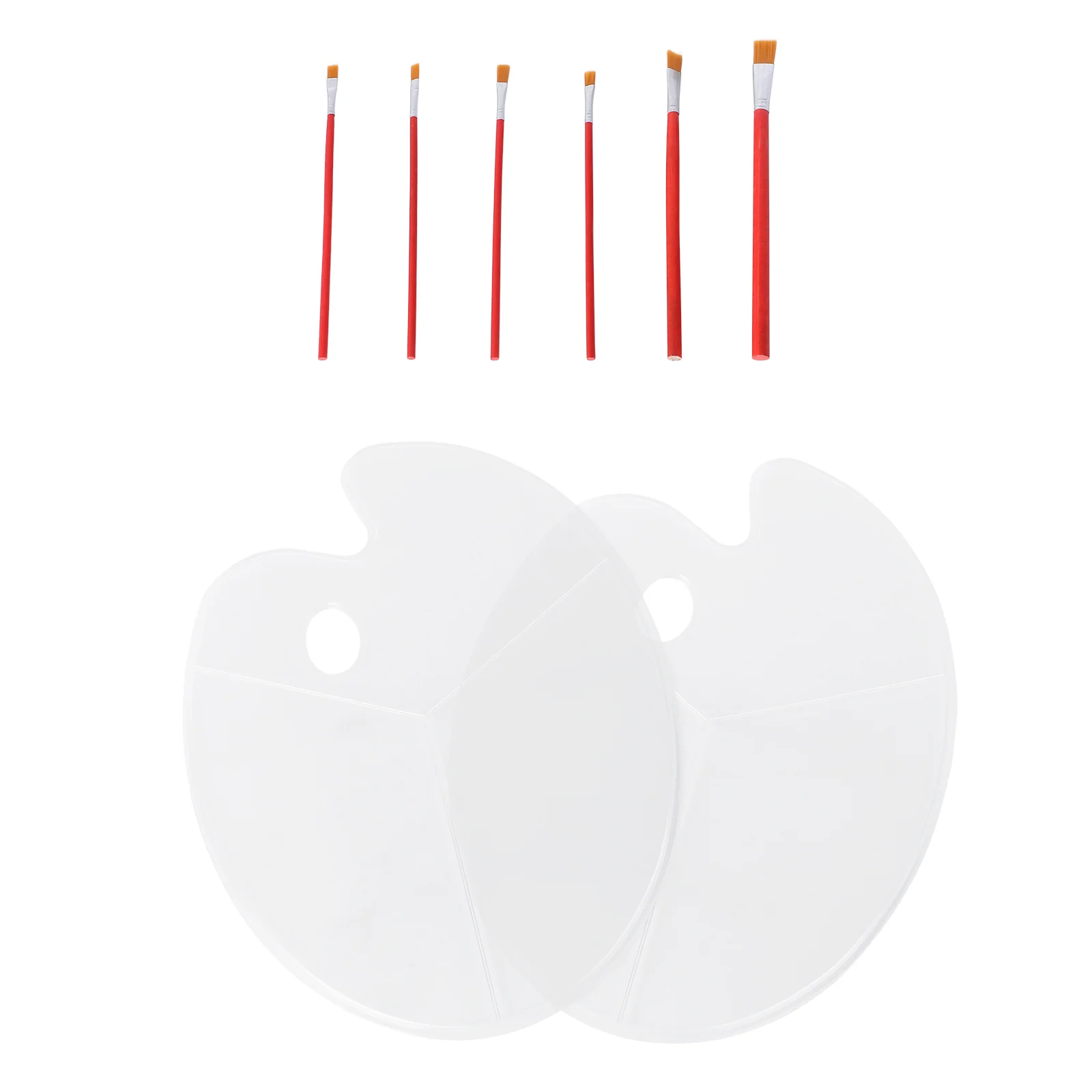 

8pcs Transparent Acrylic Watercolor Palettes Painting Set Thickened Pp Fibre Durable Easy Clean Art Supplies For Adult Painting