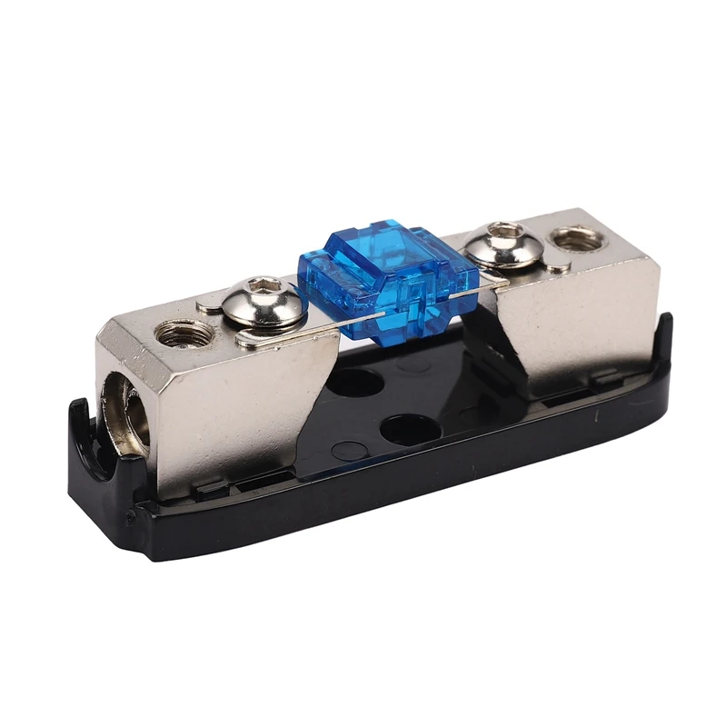 3X Car Stereo Fuse Holder, Auto Agu Audio Fuse Box Power Distribution Block 4Ga In 4Ga Out,Single Way