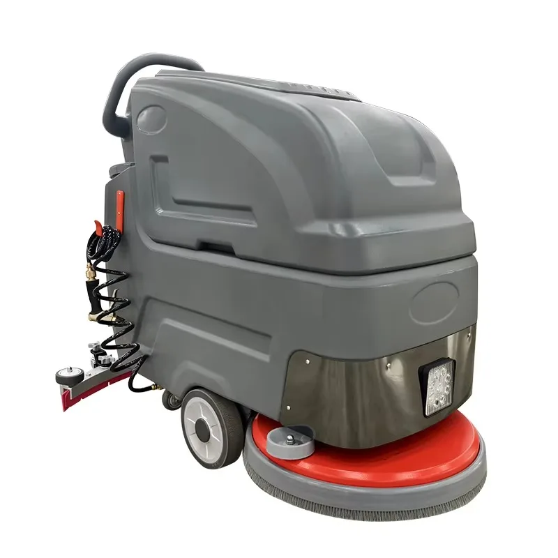 

Commercial Industrial Cleaning Machine Walk Behind Floor Scrubber Wash for Courtyard Workshop Cleaning Equipment