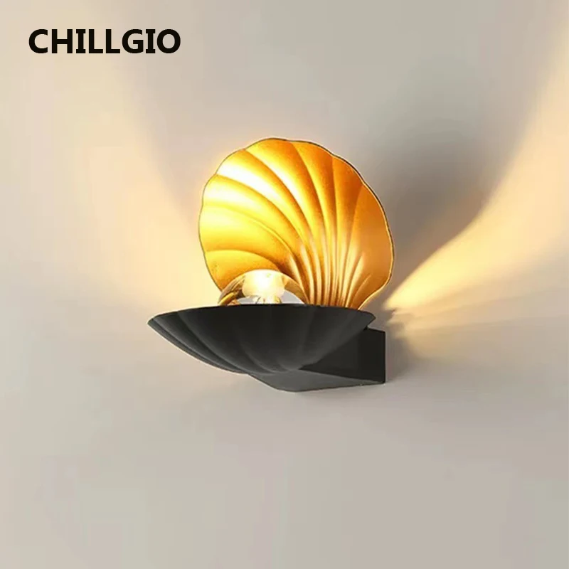 

CHILLGIO Exterior Shell Wall Lamps Waterproof IP65 Outdoor Bright Modern Led Sconce Home Decora Garden Internal Aluminum Lights