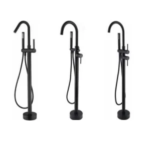 Modern Bathtub Faucet Tub With Shower Head Brass Chrome Dual Handle Tub Filler Faucet Shower Mixer Faucet Set