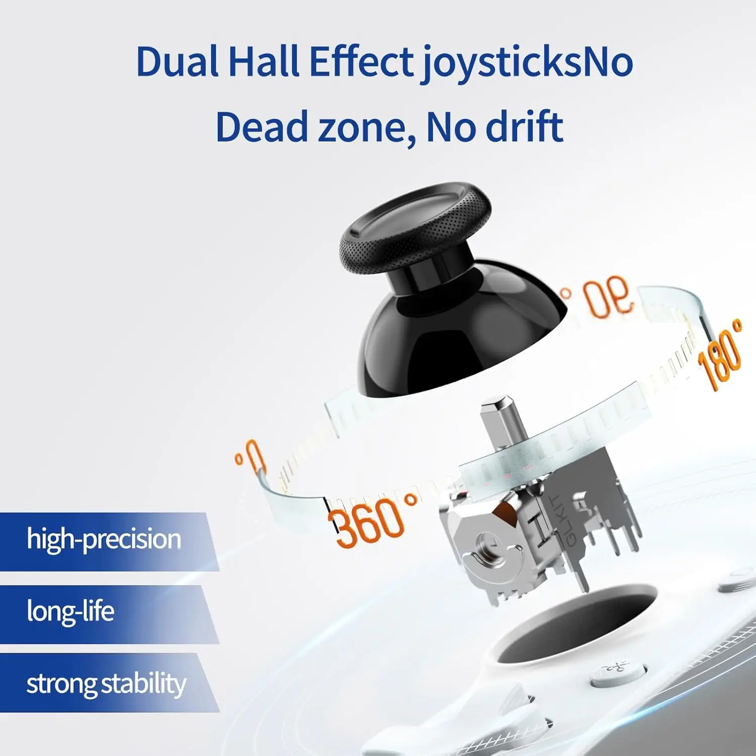 Type-C mobiele gamingcontroller voor Android/iPhone 15-serie cloudgamecontroller met Hall-effect joysticks/trigger AB01