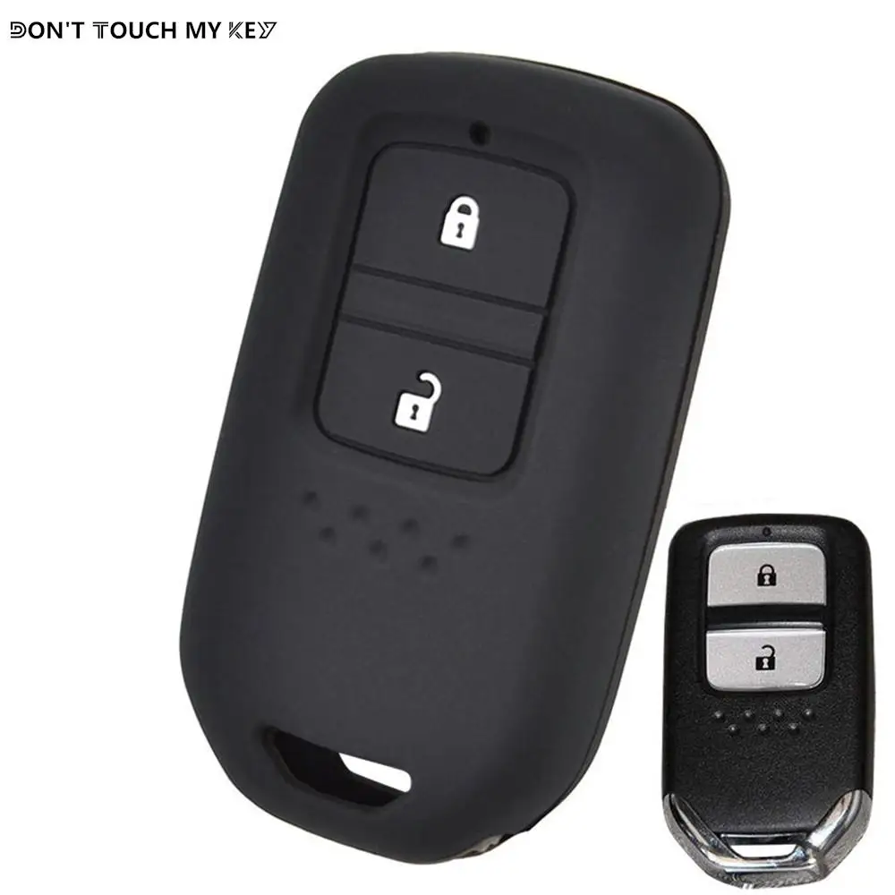 For Honda HR-V Vezel Fit Jazz City Civic Accord Silicone Remote Key Case Fob Shell Cover Skin Holder 2 Button 2015-2018