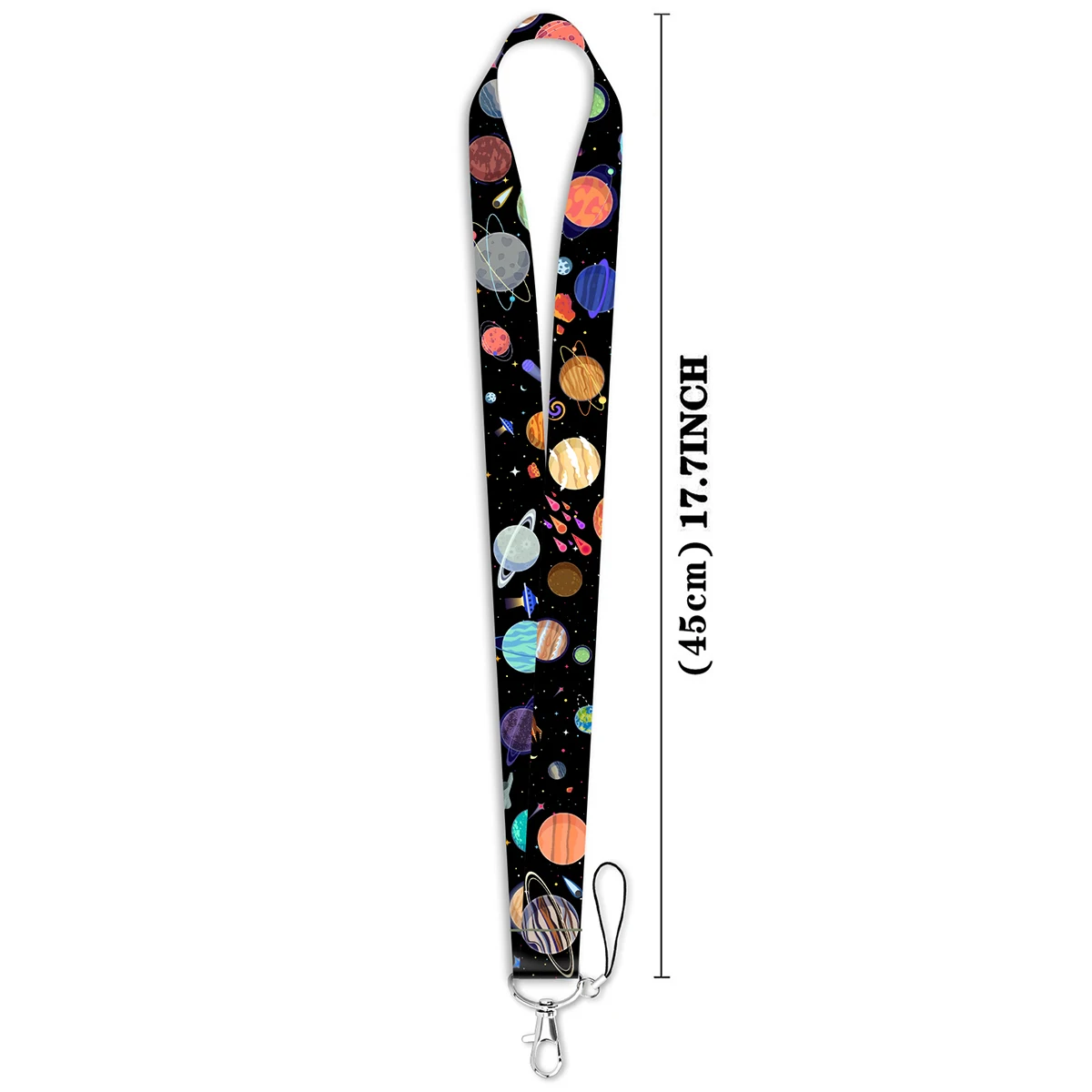 Space Astronaut Cartoon Neck Strap Keychain Lanyard ID Card Badge Holder Keycord DIY Hanging Rope Mobile Phone Accessories