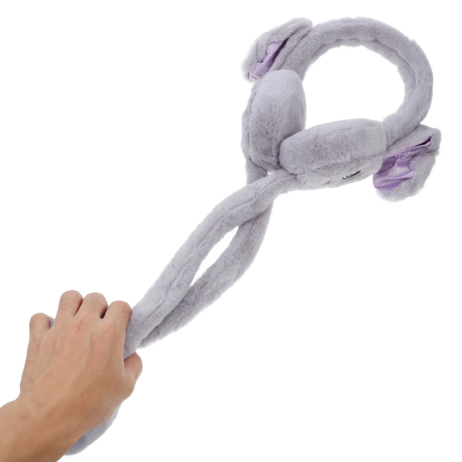 1Pcs Rabbit Ear Earmuffs Adorable Bunny Shape Stylish Ear Warmer Lightweight Portable for Spring Festival Holiday Fun Wearable