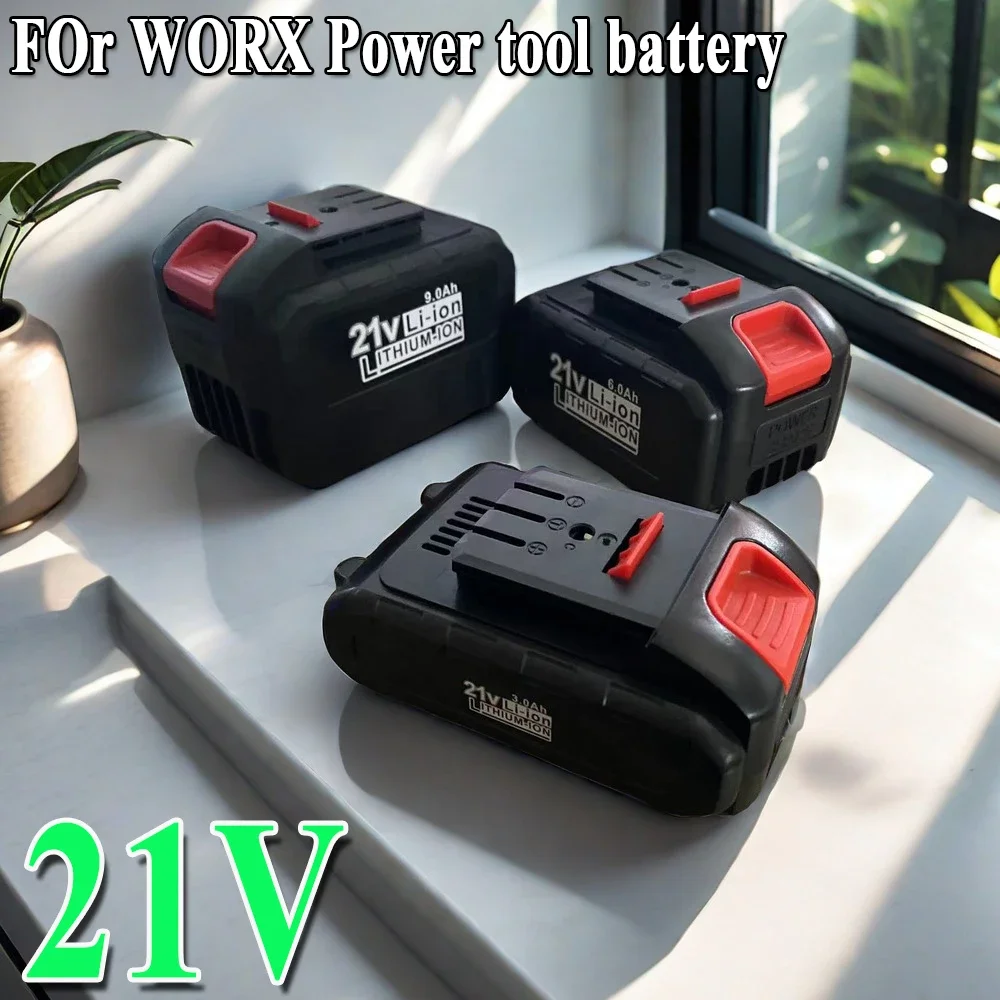 

21V 3.0/6.0/9.0Ah Cordless Rechargeable For Worx Battery Power Battery,Replace Impact Drill Battery Spare Battery for Power Tool