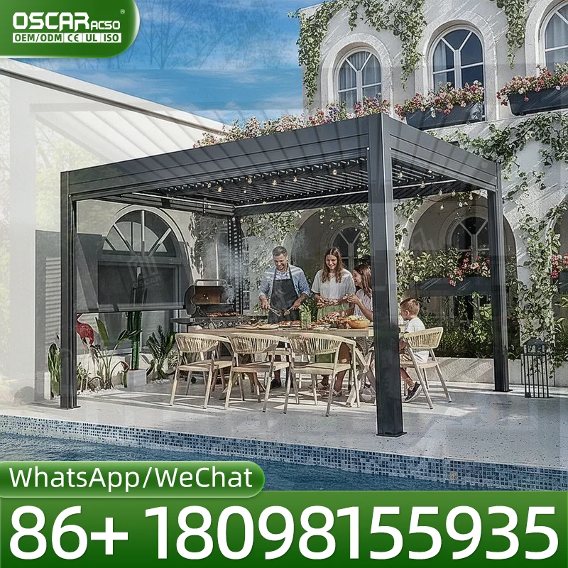 Hot Selling Aluminum Gazebo Outdoor Pergola for Sun Shading and Car Protection pergola