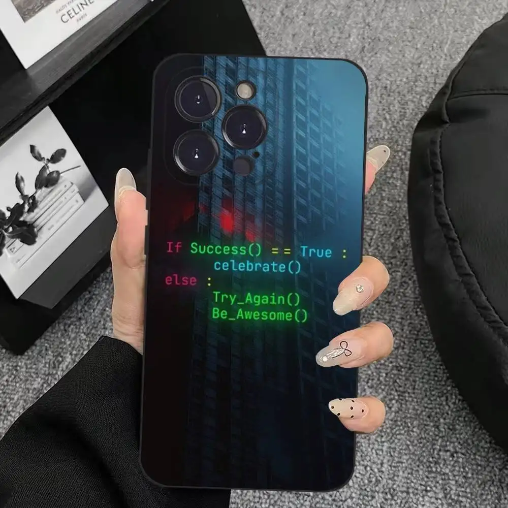 حافظة هاتف جافا لهواتف iPhone 17,16,15,14,13,12,11,Plus,Pro Max,XS,X,XR,SE,Mini,8,7,Soft غطاء أسود من السيليكون #3