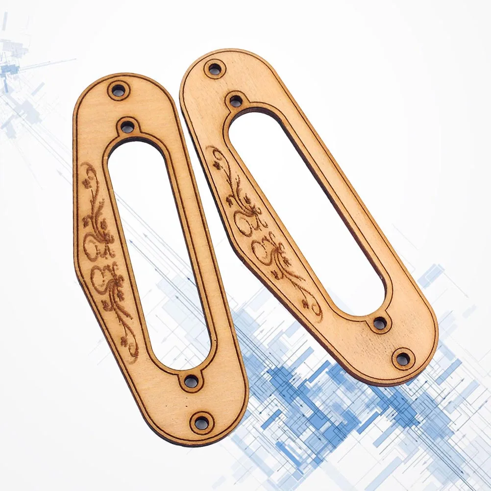 

2 Pcs Maple Frame Humbucker Ring Double Coil Single Pickup Guitar Bamboo Mounting