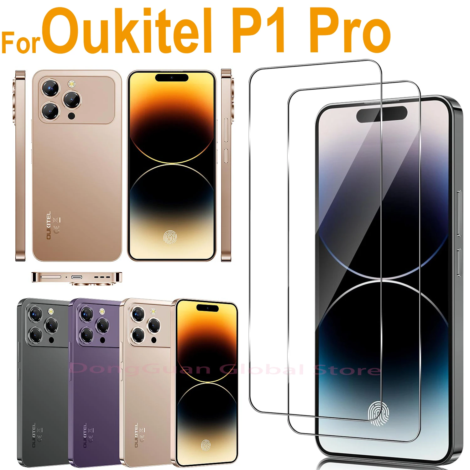 1/2/3/4 шт. Защитное стекло для Oukitel P1 Pro, закаленное стекло для разблокировки по отпечатку пальца