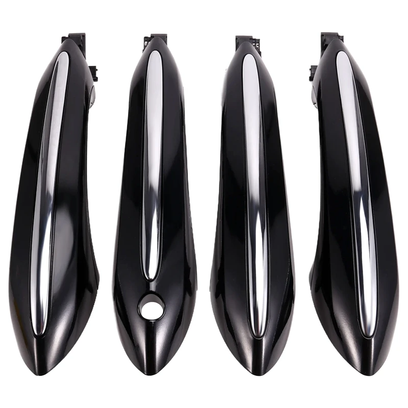 4Pc Exterior Door Handle+Light For BMW 5 6 7 Series F07 F10 F11 F06 F12 F13 F01 F02 F03 F04 51217276243 51217231929 LHD