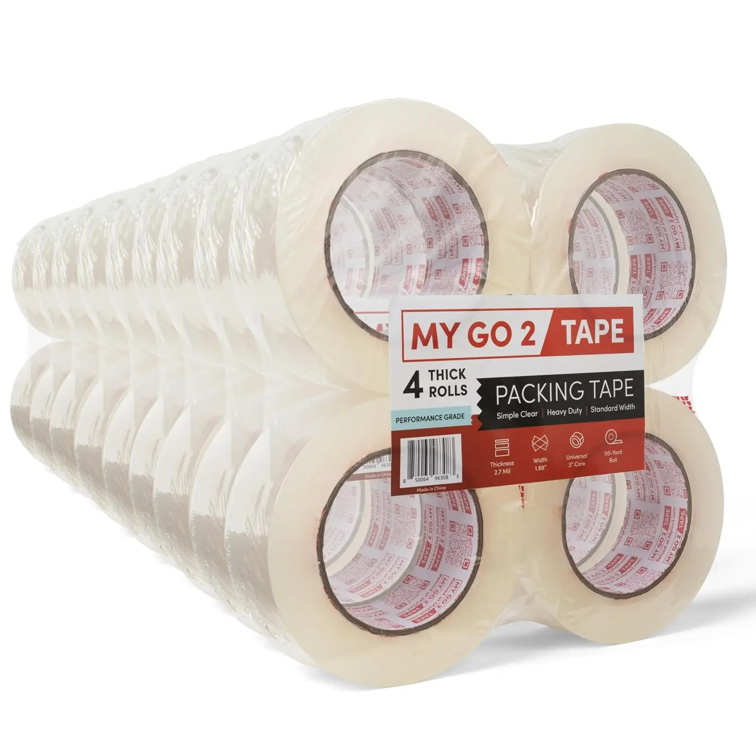 

36 Pack, Performance Grade TRUE 2.70 MIL Packing Tape for Shipping, Mailing, Sealing and Moving, Strong Adhesion Clear P