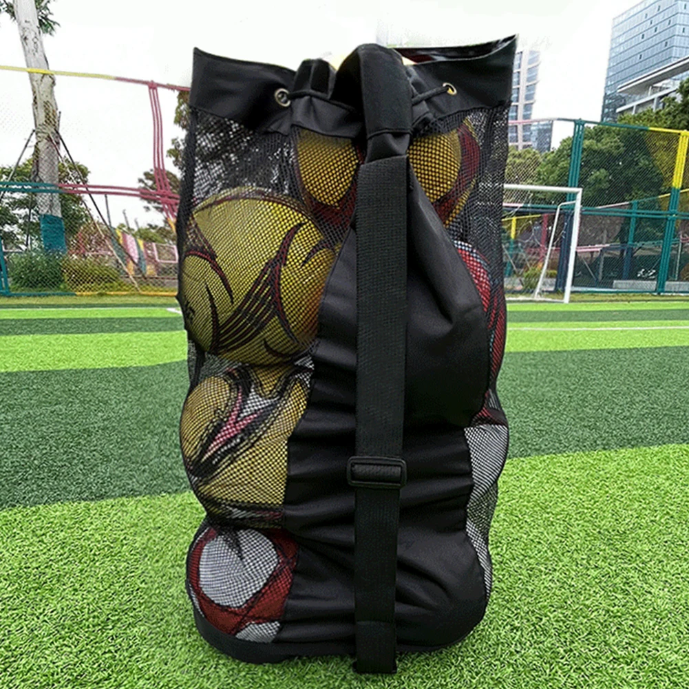 Drawstring Mesh Balls Bag Basketball Bag with Shoulder Straps Sport Ball Bag Basketball Backpack for Football Soccer Volleyball