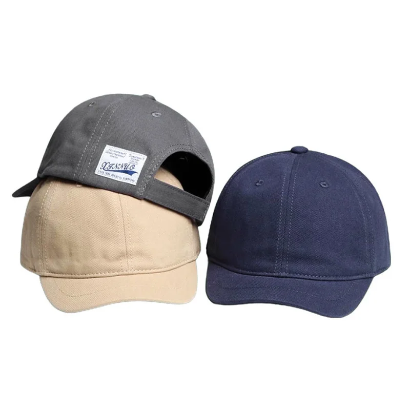Baseballkappe im amerikanischen Stil mit kurzem Schirm, japanischer Stil, Unisex, vielseitig einsetzbar, kleiner Schirm, modische Baseballkappe mit weichem Obermaterial – Detail 7