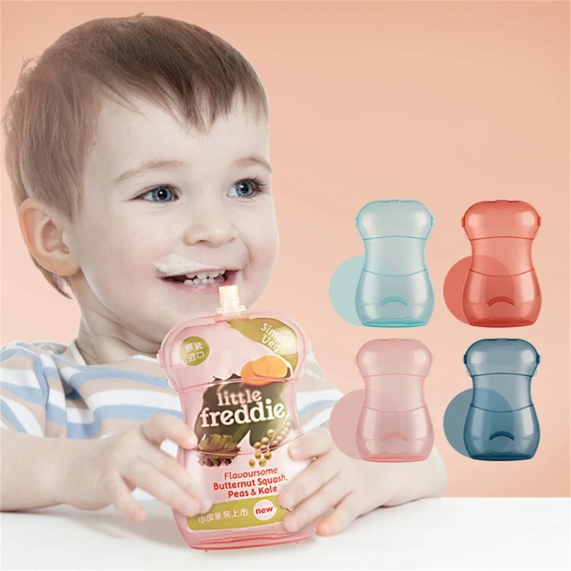 Food Pouch Holder Refillable Holder for Most Baby Food Squeeze Pouches Squeeze Proof Juice Box Holders for Baby Toddler