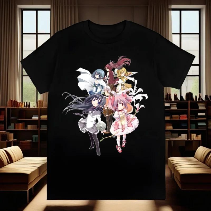 Puella Magi Madoka Magical Kaname Madoka Anime Magi Akemi Homura Miki Tomoe Mami Sakura Kyouko Футболка Мужские рубашки Качество Лето Puella Magi Madoka Magical Kaname Madoka Anime Magi Akemi Homura Miki Tomoe Mami Sakura Kyouko Футболка Мужские рубашки Качество Лето