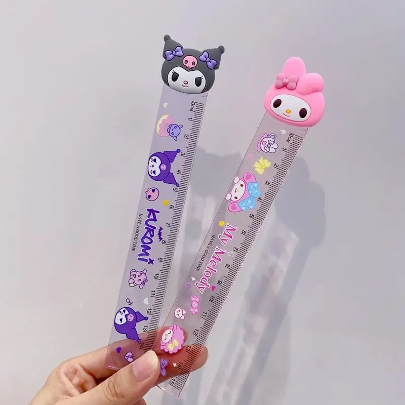 Sanrio Hellokitty Kuromi Cinnamoroll-melodía de dibujos animados para estudiantes, herramientas de aprendizaje de Anime, 12/24 piezas, venta al por mayor