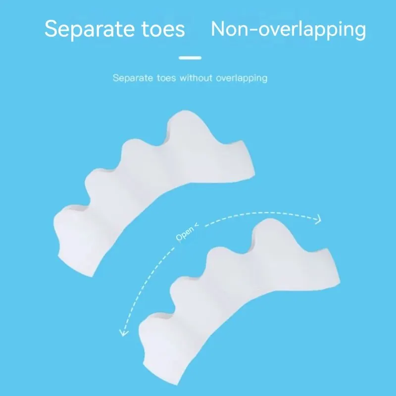 2 Paar Flexibele Voet-Orthetische Compacte En Voortreffelijke Uiterlijke Verlichting Van Gebogen Tenen Overlappende Eeltknobbels Voetverzorgingstool