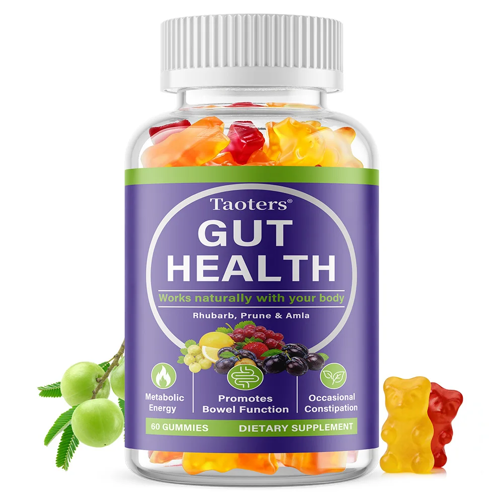 Gut Health Supplement - with Rhubarb, Prune, Digestive Regulation and Gut Health for Men and Women