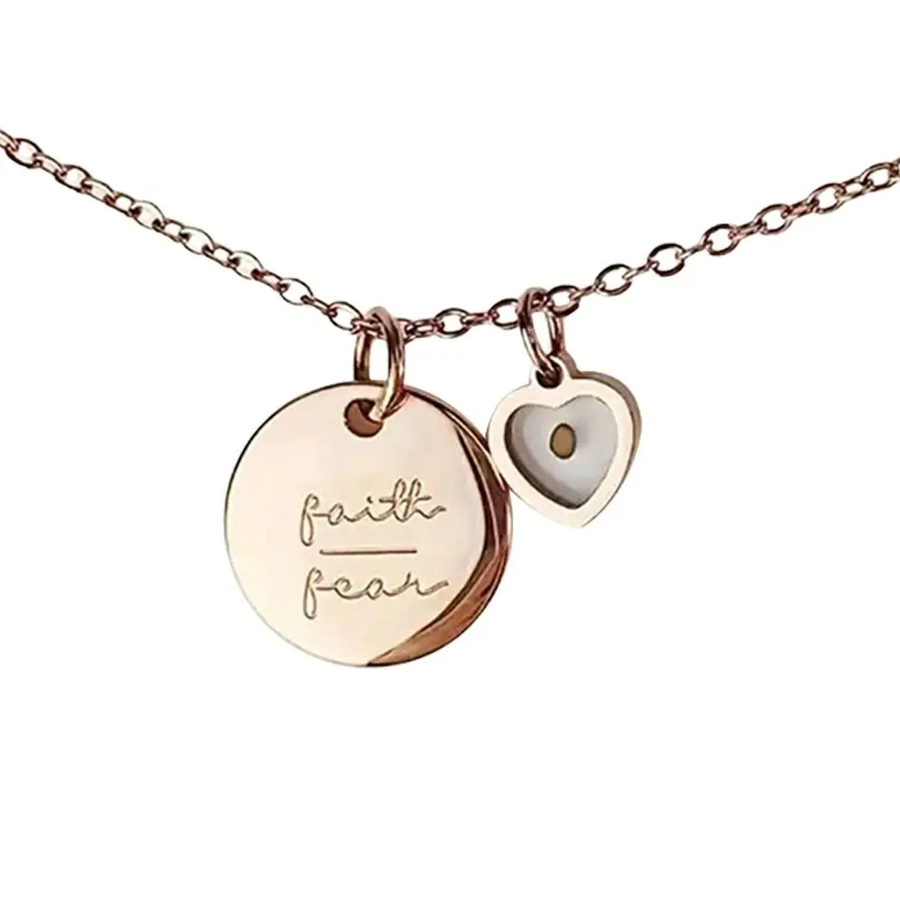 هدية مسيحية قلادة بذور الخردل لون ذهبي فضي اللون قلادة قلادة مستطيلة الشكل بذور الإيمان سلسلة قلادة #2