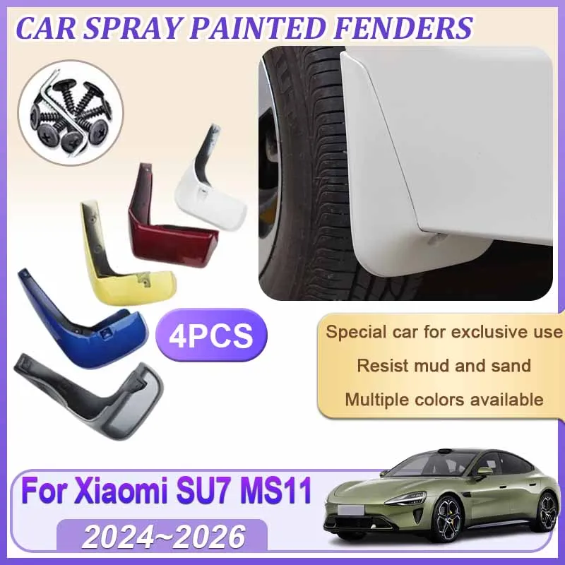 

Car Baking Paint Fender For Xiaomi SU7 Xiao Mi SU7 MS11 2024 2025 2026 Mudguard Mud Flaps Guard Splash Flap MudFlaps Accessories