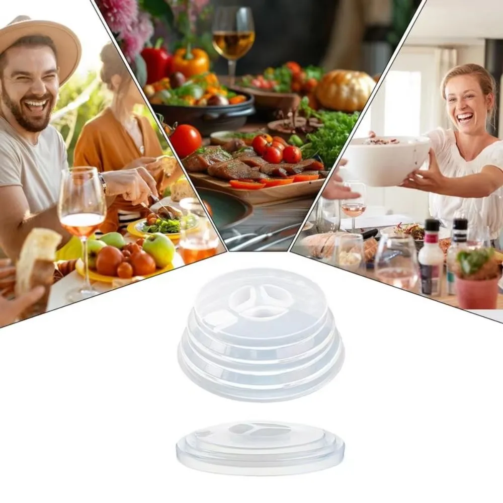 

Foldable Microwave Splatter Cover Anti-Splatter Silicone Cooking Splash Guard High Temperature Resistant Prevent Odor Transfer
