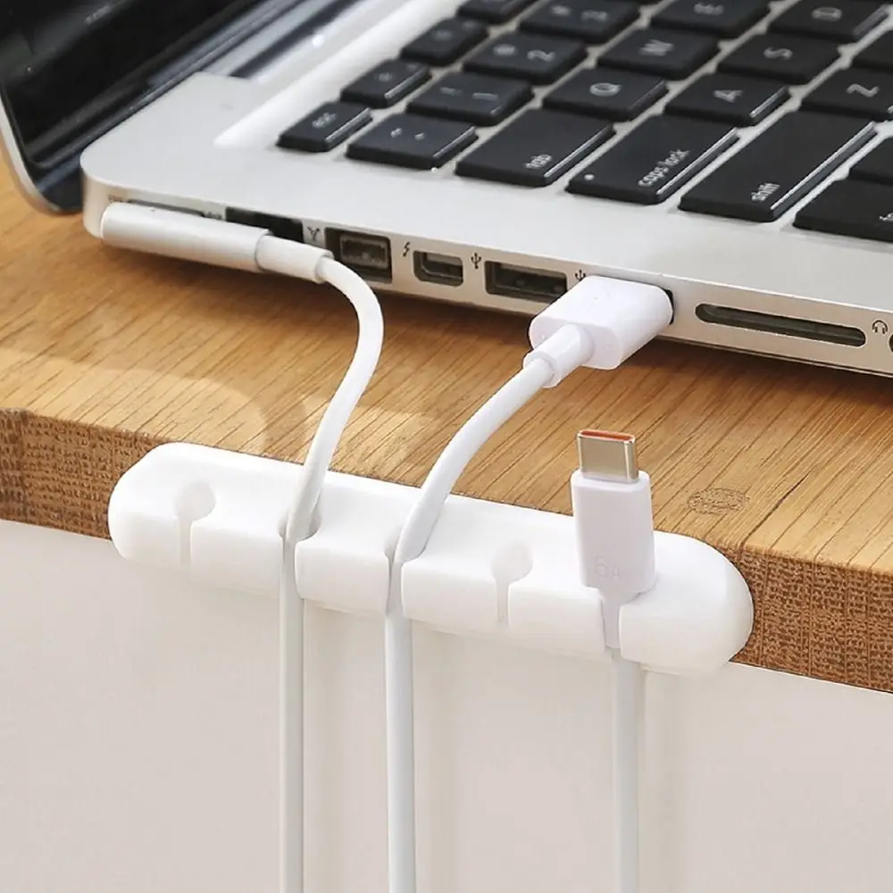 Silicone Cable Holder Clips USB Cable Winder Management Clips Cable Cord Self Adhesive Wire Adhesive Holder Wire Organizer Home