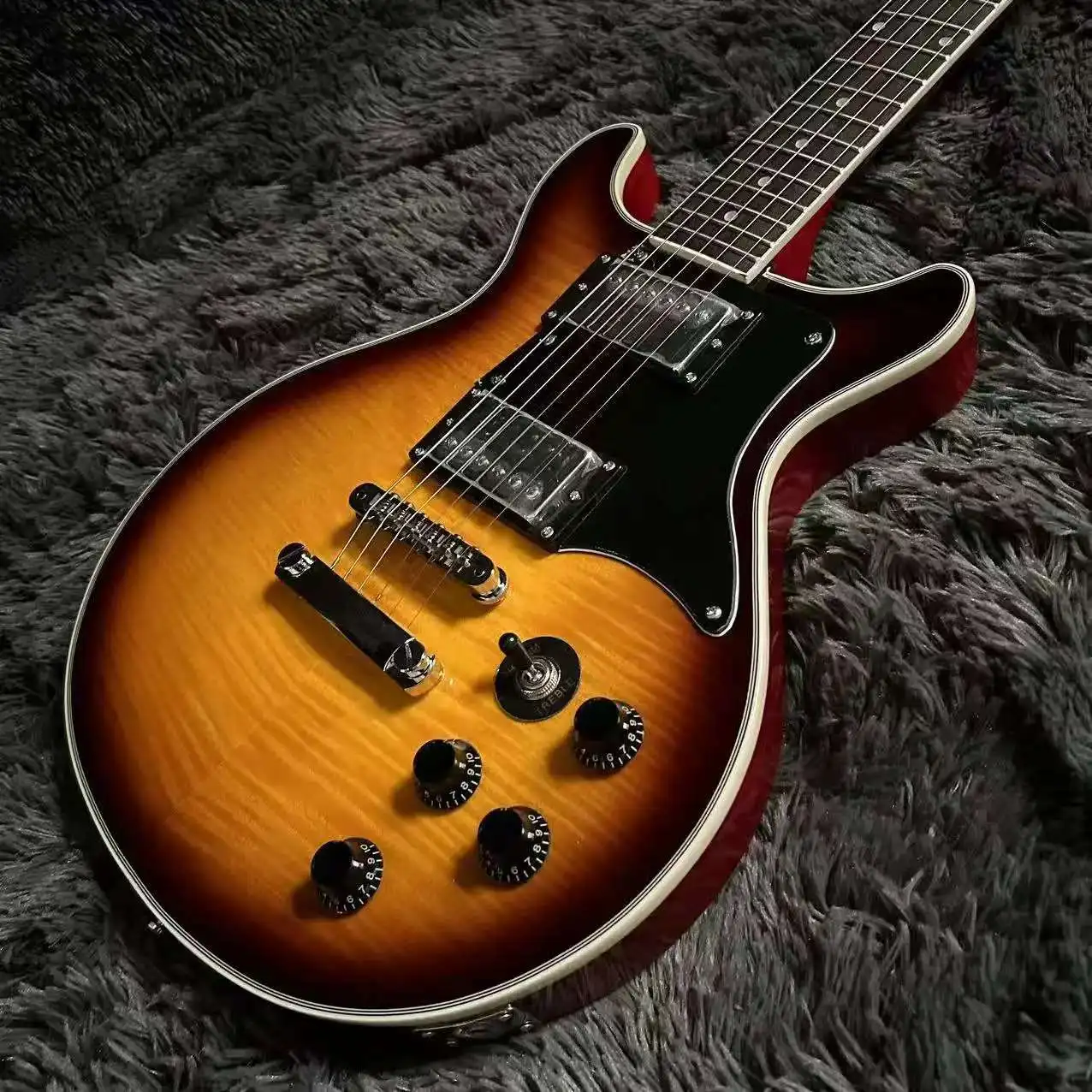 

Retro Sunburst color electric guitar Flame Top