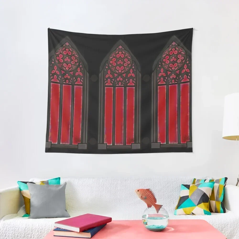 Cathedral Window Tapestry Christmas Decoration Tapete For The Wall Tapestry