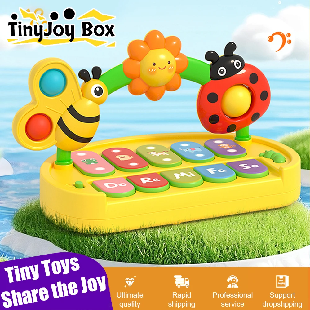 Baby Piano Toys Kids Music Keyboard Light Animal Sound Maker Musical Toy for Toddlers Early Educational Music Toy Babies Gifts