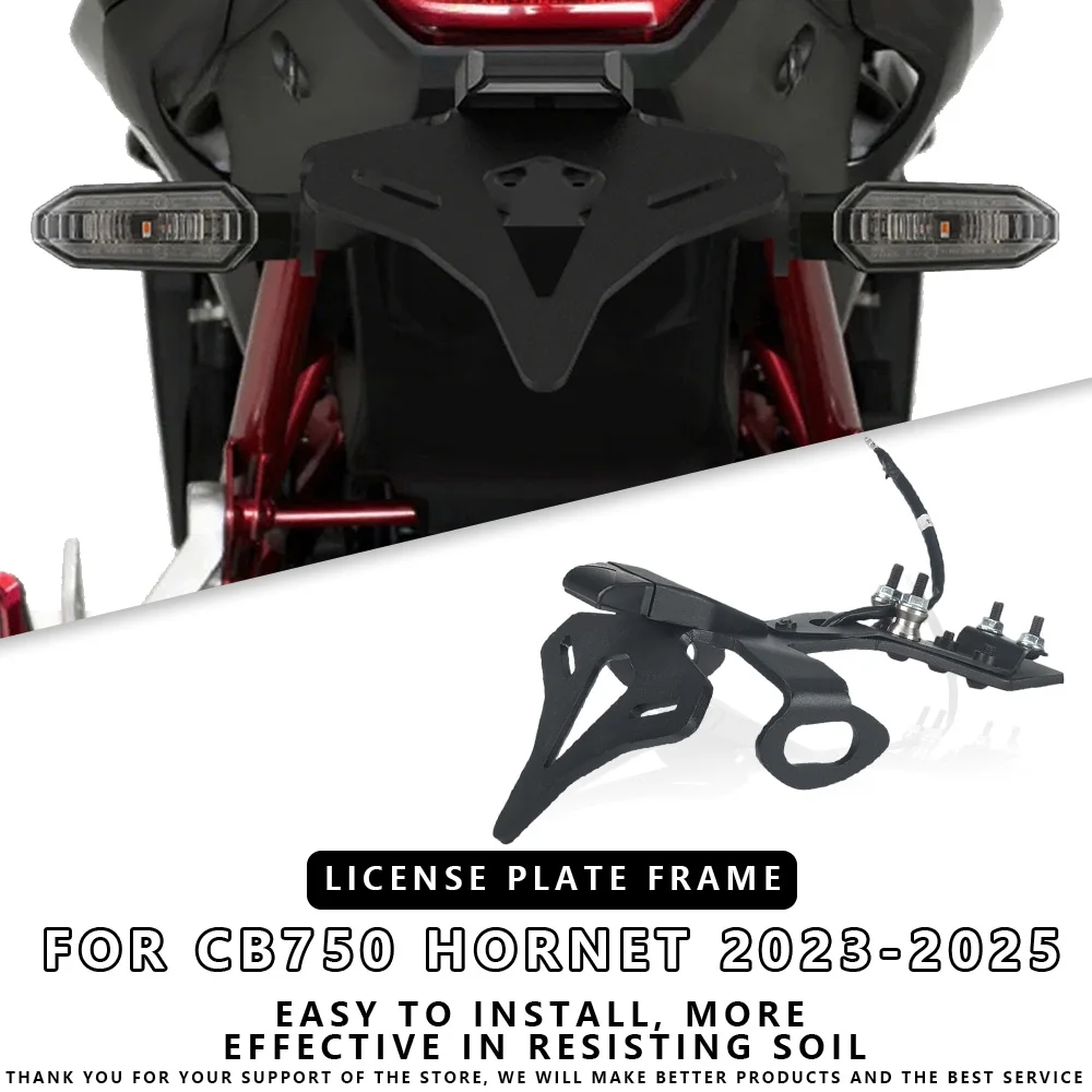 

MTKRACING For HONDA CB750 HORNET 2023-2025 Motorcycle Rear Short Tail Stock Tidy License Plate Holder Tailstock Bracket With LED