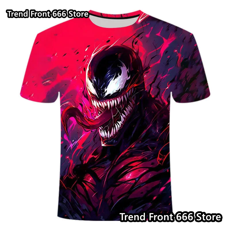 2024 Summer Children clothes Kid Men Venom 3D Prited superhero T-shirt Boys Men Short Sleeve Crewneck Tops Fashion Streetwear