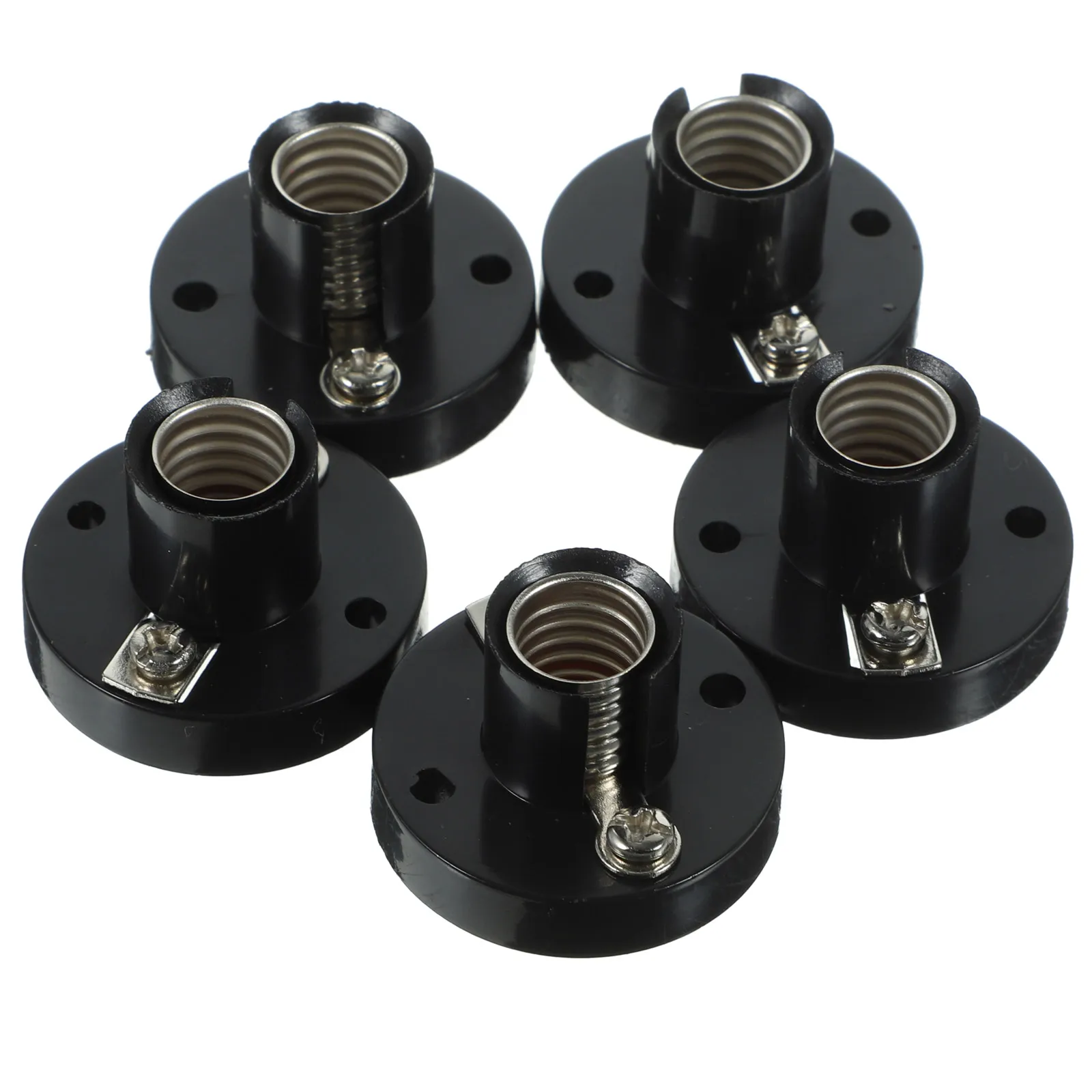 

5pcs Screw Lamp Holder Light Bulb Socket Base Short Hair Parts Metal Alloy Wide Applicability Stable Performance