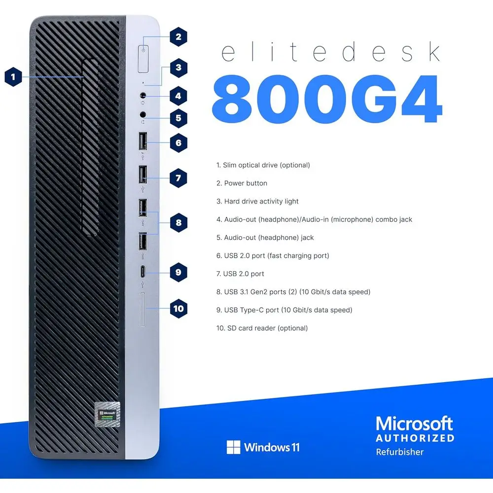 PC Desktop com Windows 11 Pro, Intel i5-8500, 32GB de RAM, 1TB SSD, Duas Telas de 24 Polegadas, Alto-falantes RGB, Webcam, Wi-Fi 6 AX200, Bluetooth