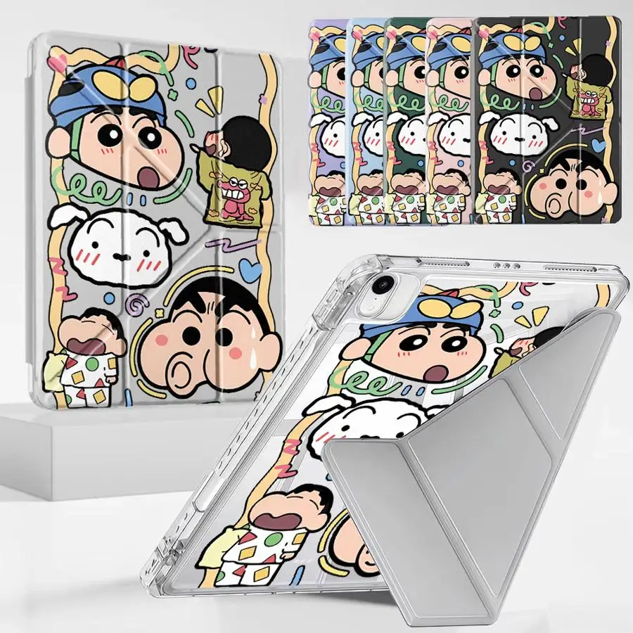 Japan C-Crayons Shin-Chan Tablet Case For iPad Air 4 5 M3 M2 1 2 M4 11inch Pro 11th 10th 9th 8th 7th 12.9inch Pro 2025 Mini 6 7