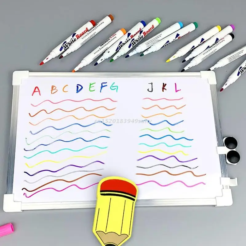 12สีเครื่องหมายไวท์บอร์ด Erasable สีสันปากกามาร์คเกอร์ของเหลวชอล์กปากกาสำหรับสำนักงานโรงเรียนไวท์บอร์ด Chalkboard