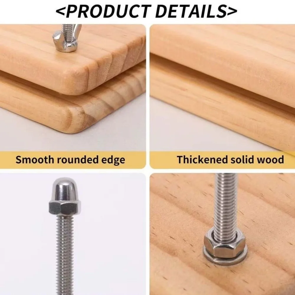 メモ帳トレーシングDIYブックプレスパッド、レシートにも使用可能、A4用紙対応、木製ブックプレス、頑丈な36cmブックプレス製本機