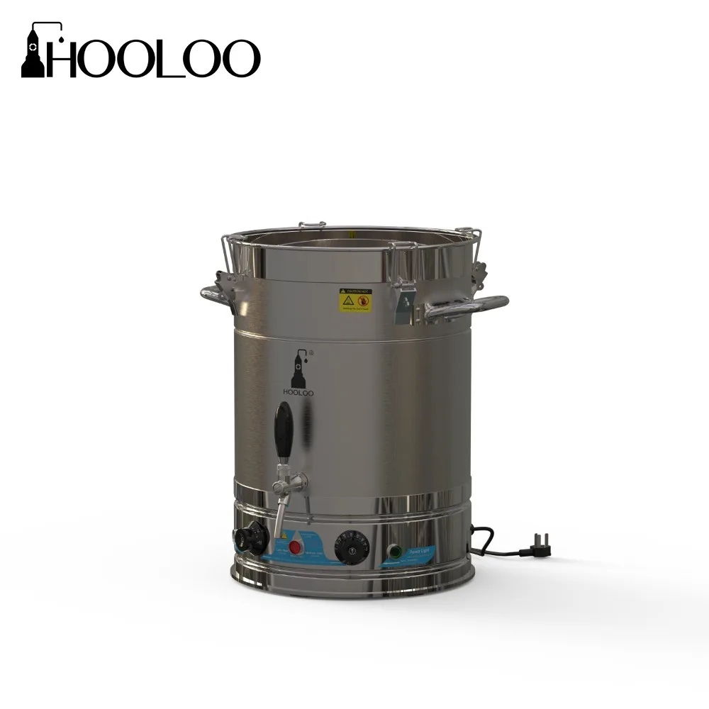 وعاء تخمير من الفولاذ المقاوم للصدأ للشاين ، التخمير ، درجة الغذاء ، التدفئة الكهربائية ، 50 لتر ، 65 لتر ، V ، V ، V ، تخمير