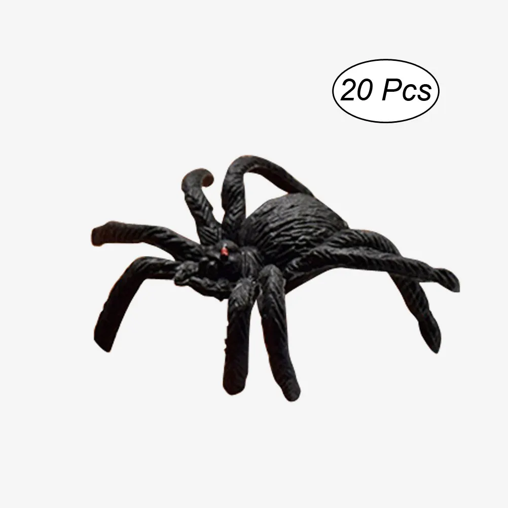 

60 Pcs Joke Scary Spider Toys Halloween Insect Decoration Model Pranks Spiders Novelty Trick