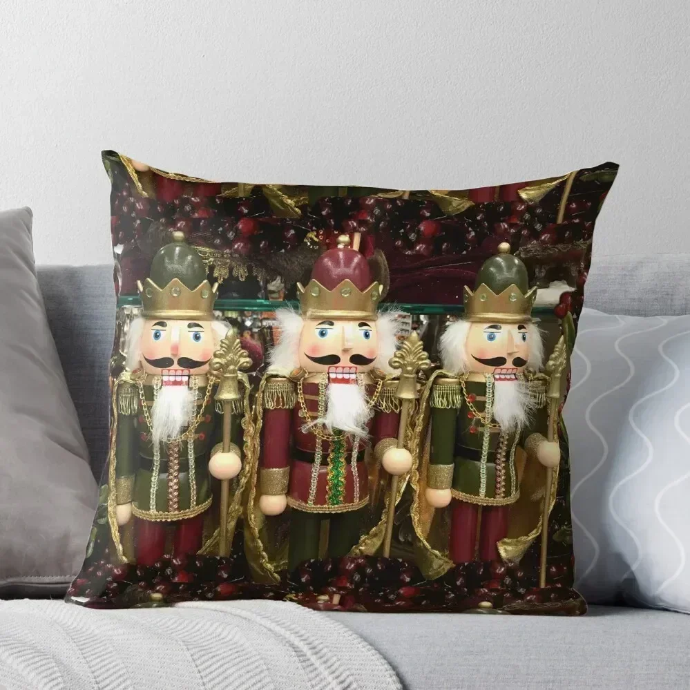 

Christmas Nutcracker Trio Throw Pillow Custom Cushion Photo Plaid Sofa Cushions For Children Christmas Pillowcase pillow