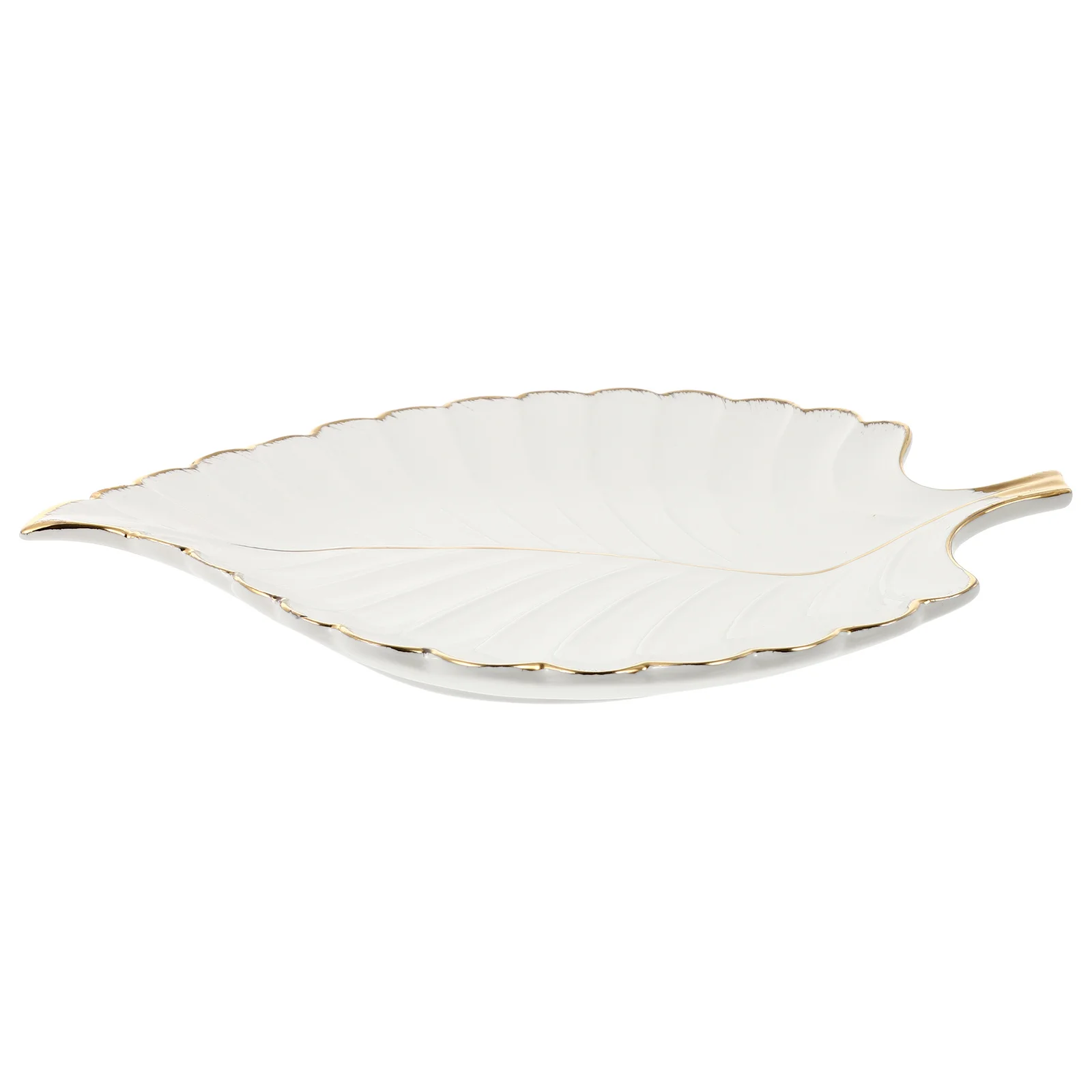 1Pcs Ceramic Leaf Storage Tray Jewelry Organizer Desktop Display Plate for Accessories Storage Jewelry Tray Displaying Plate