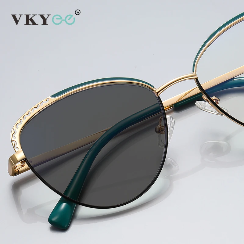 VKYEE  butterfly design frame fashion ladies reading glasses anti blue light customisable prescription photochromic glasses 3111