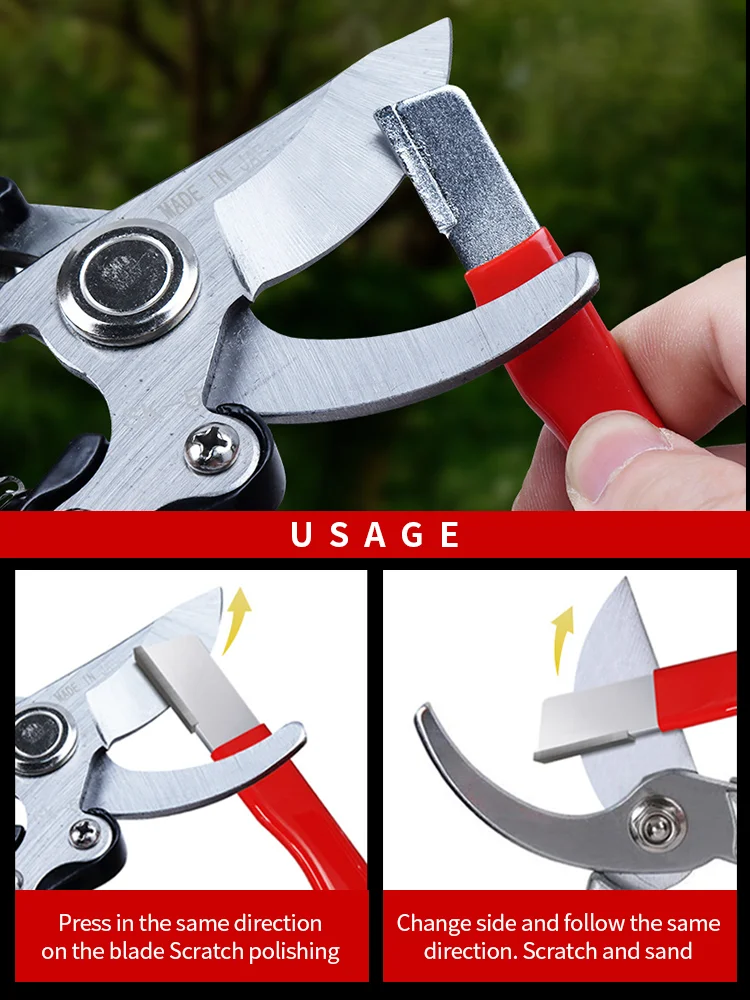 Outdoor Portable Scissors Knife Sharpener Metal Knife Pruning Sharpening Stone Handheld Garden Shear Scissors Sharpener Tools