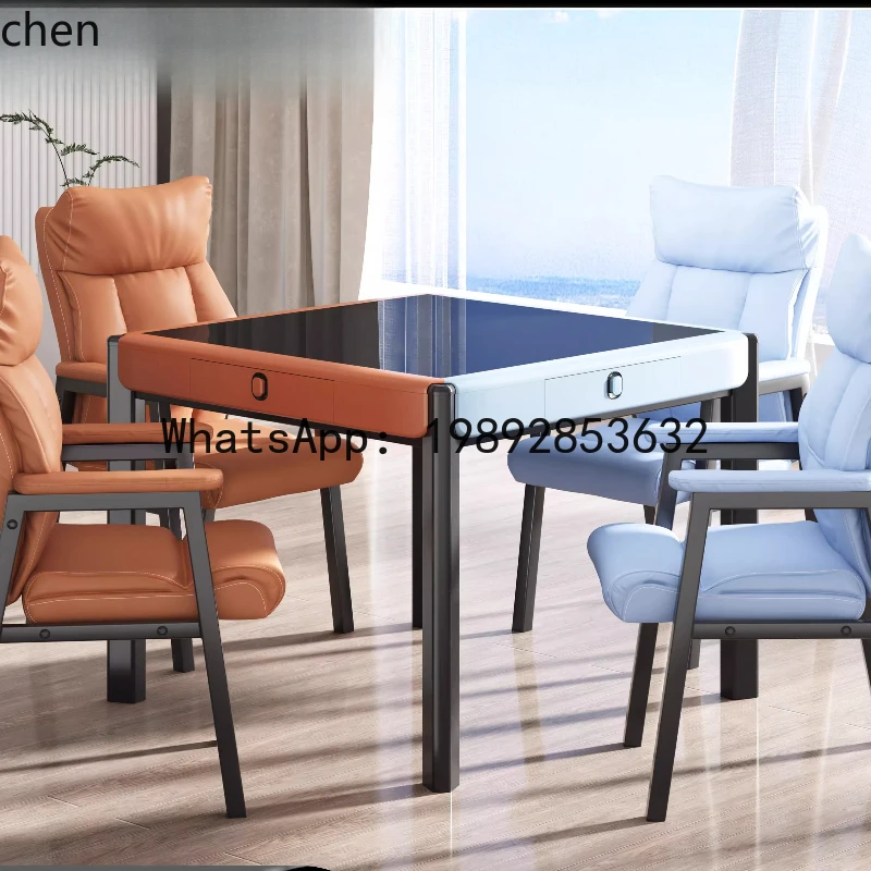 mahjong machine dining table dual-purpose silent folding chess and card room mahjong table oblique mouth card free push