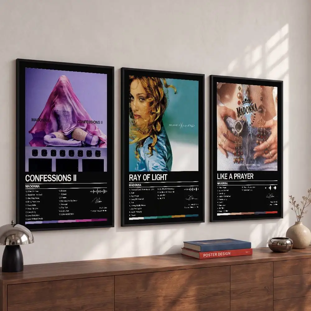 M-Madonnas Confessions II Poster Album Art Cover Songs Rap Pop Singer Wall Waterproof Paper Sticker For Living Room Home Decor