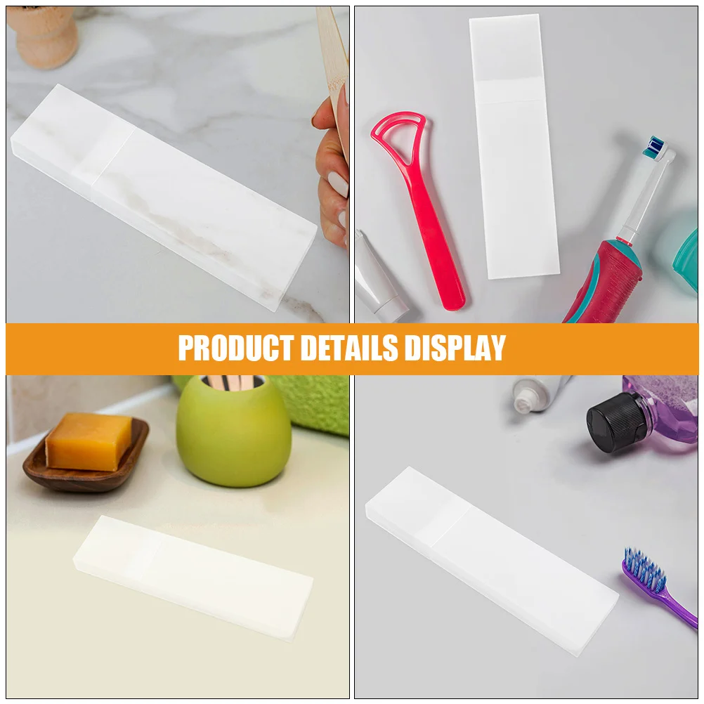 2 szt. Skrobak do języka z etui podróżnym, wielokrotnego użytku, plastikowe pudełko do przechowywania, kompaktowy, stylowy, łatwy do przenoszenia organizer na narzędzia.