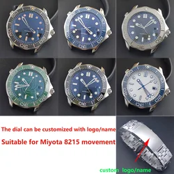 42mm NH35 Case Luminous Dial Hands Stainless Steel Case Bracelet Men's Watch Parts for Seamaster 300 NH35 Automatic movement