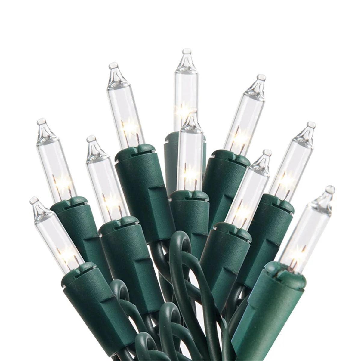 

Clear Christmas Tree Lights with Green Wire Warm White Lights IP44 Waterproof Outdoor Christmas Tree Lights US