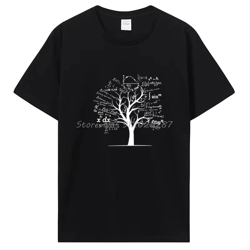 Calculus Algebra Tree Math Teacher Geek Graphic T-Shirt Cotton Streetwear Summer Casual Short Sleeve Birthday Gift Unisex Tee